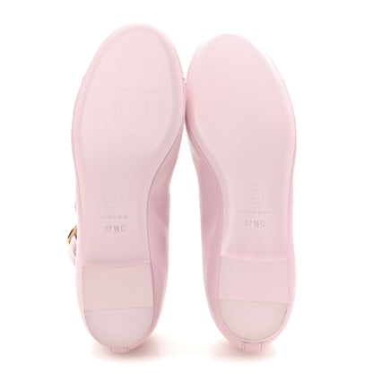 Chanel Lambskin Mary Jane Flats 37.5 Light Pink 6 of 9