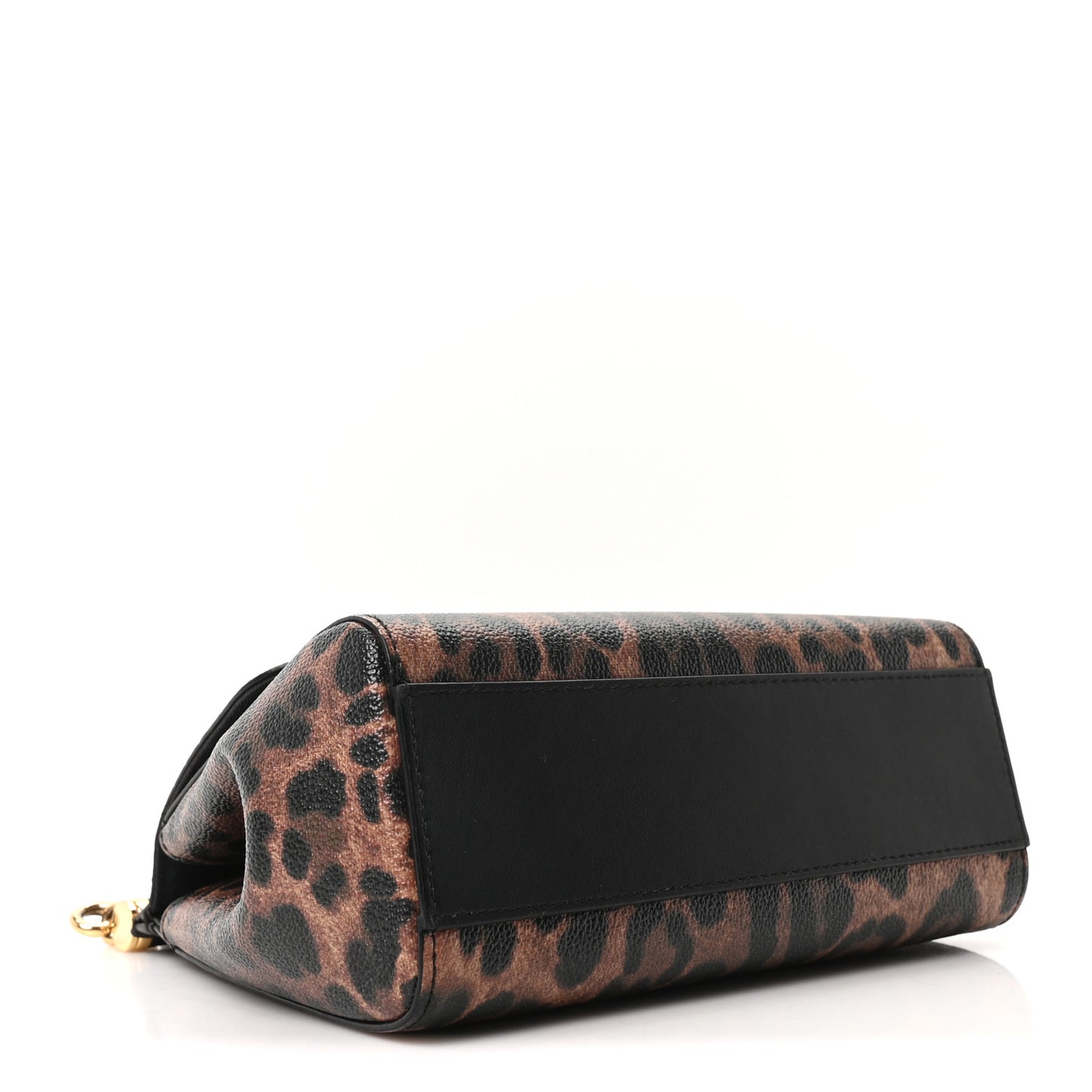 Dauphine Leopard Print Small Miss Sicily Satchel Black