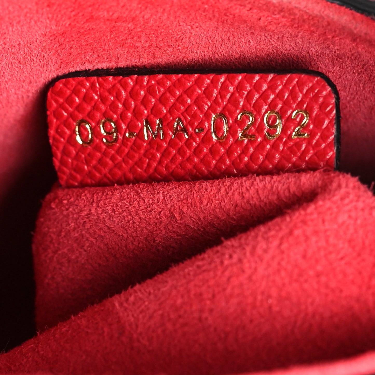 Grained Calfskin Mini Saddle Bag With Strap Red
