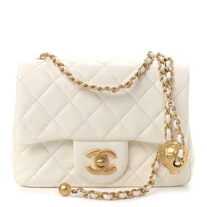 Chanel Lambskin Quilted Mini Pearl Crush Flap White 1 of 9