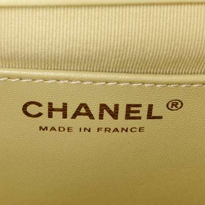 Chanel Shiny Lambskin Quilted Mini Flap Green 6 of 11