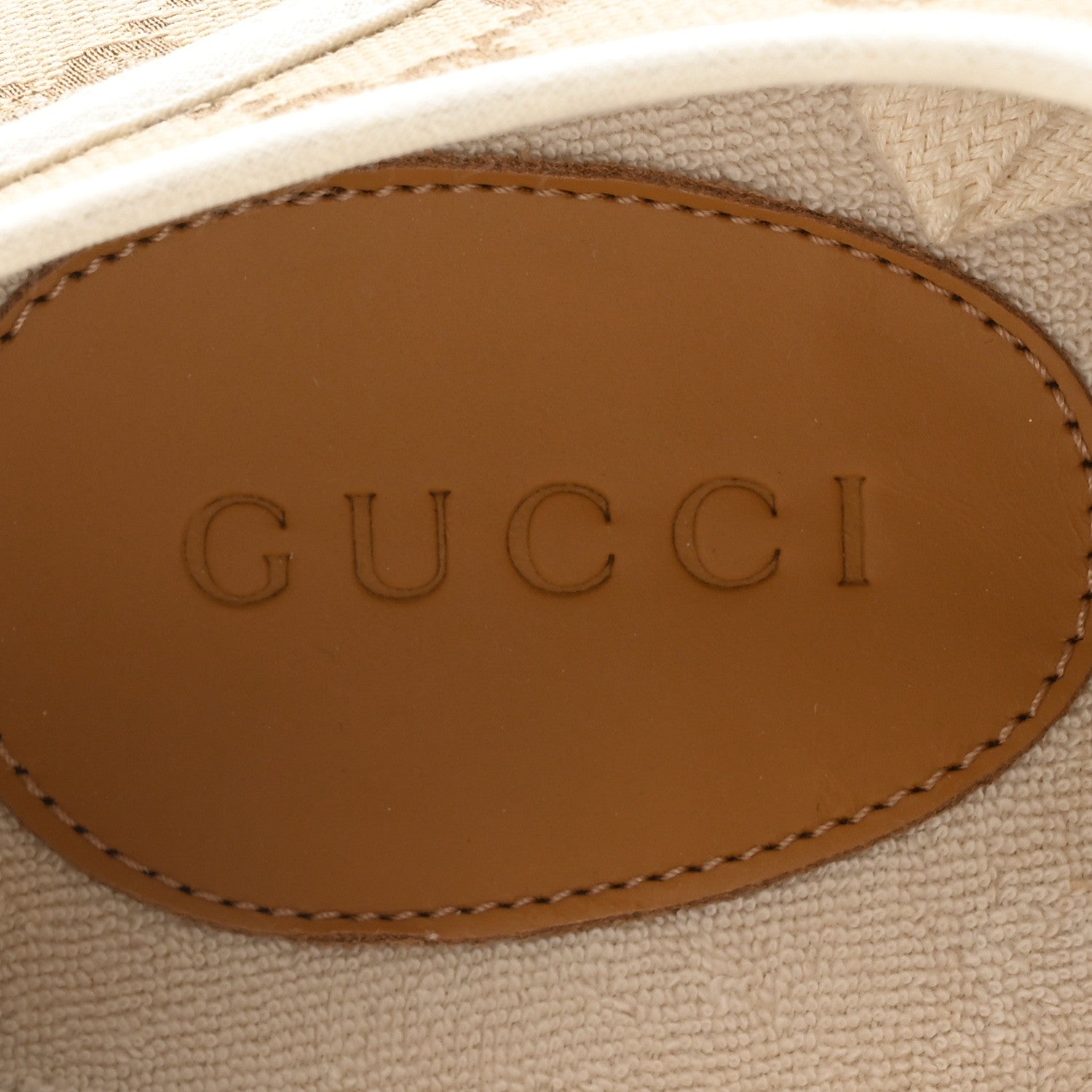 Gucci GG Monogram Mens Julio Low Top Sneakers 10.5 Beige Ebony Mystic White 8 of 9
