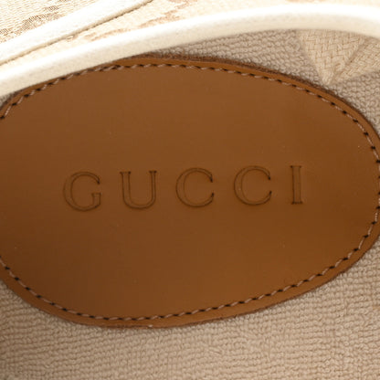 Gucci GG Monogram Mens Julio Low Top Sneakers 10.5 Beige Ebony Mystic White 8 of 9