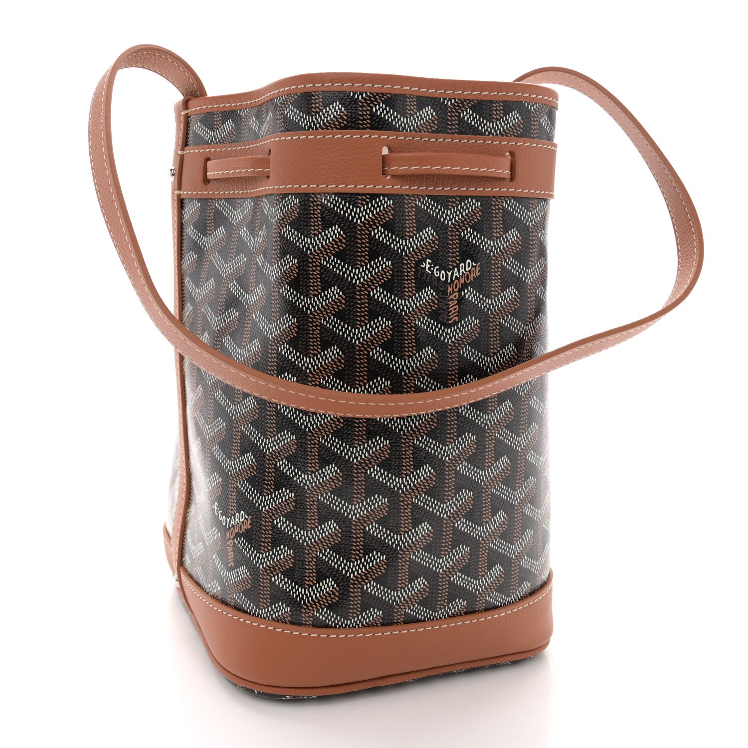 Goyard Goyardine Petit Flot Bucket Bag PM Black Gold 3 of 9