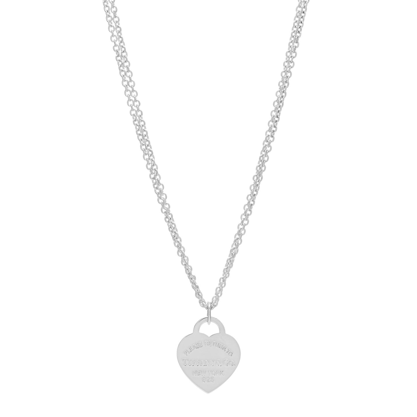 Sterling Silver Long Return to Tiffany Heart Pendant Necklace