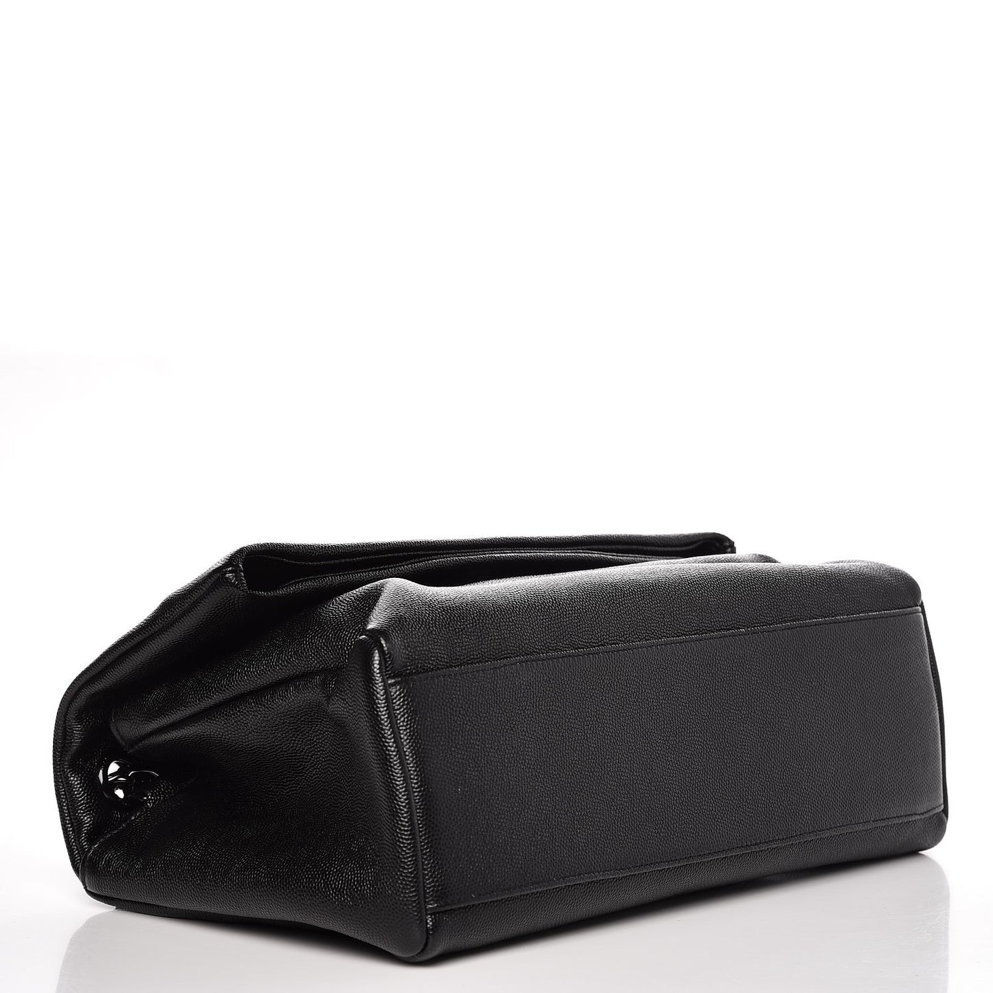 Grain De Poudre Medium West Hollywood Monogram Fold-Over Black