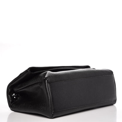 Saint Laurent Grain De Poudre Medium West Hollywood Monogram Fold-Over Black 4 of 7