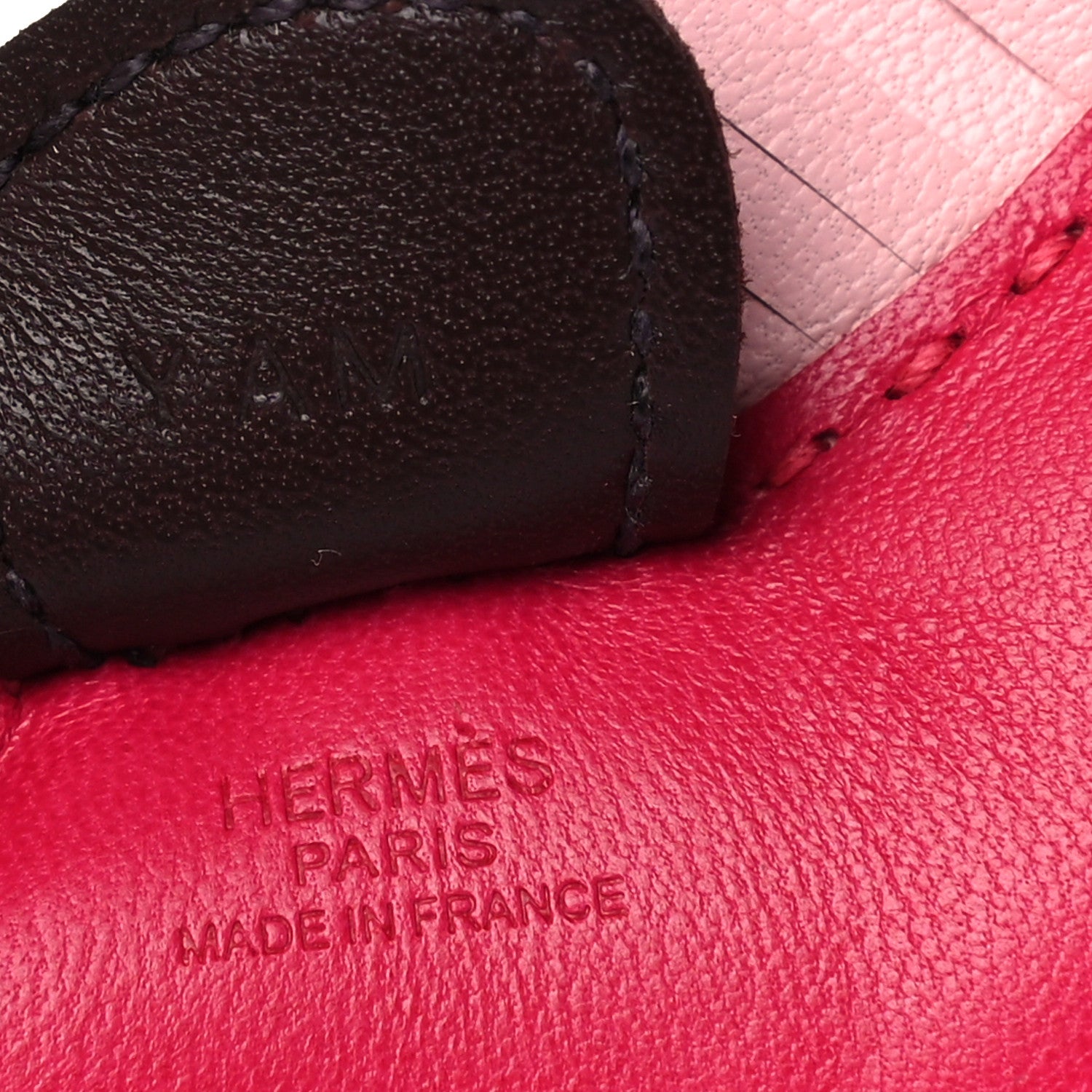 Hermes Milo Lambskin Grigri Rodeo Horse Bag Charm Rose Sakura Framboise Rouge Sellier 3 of 4
