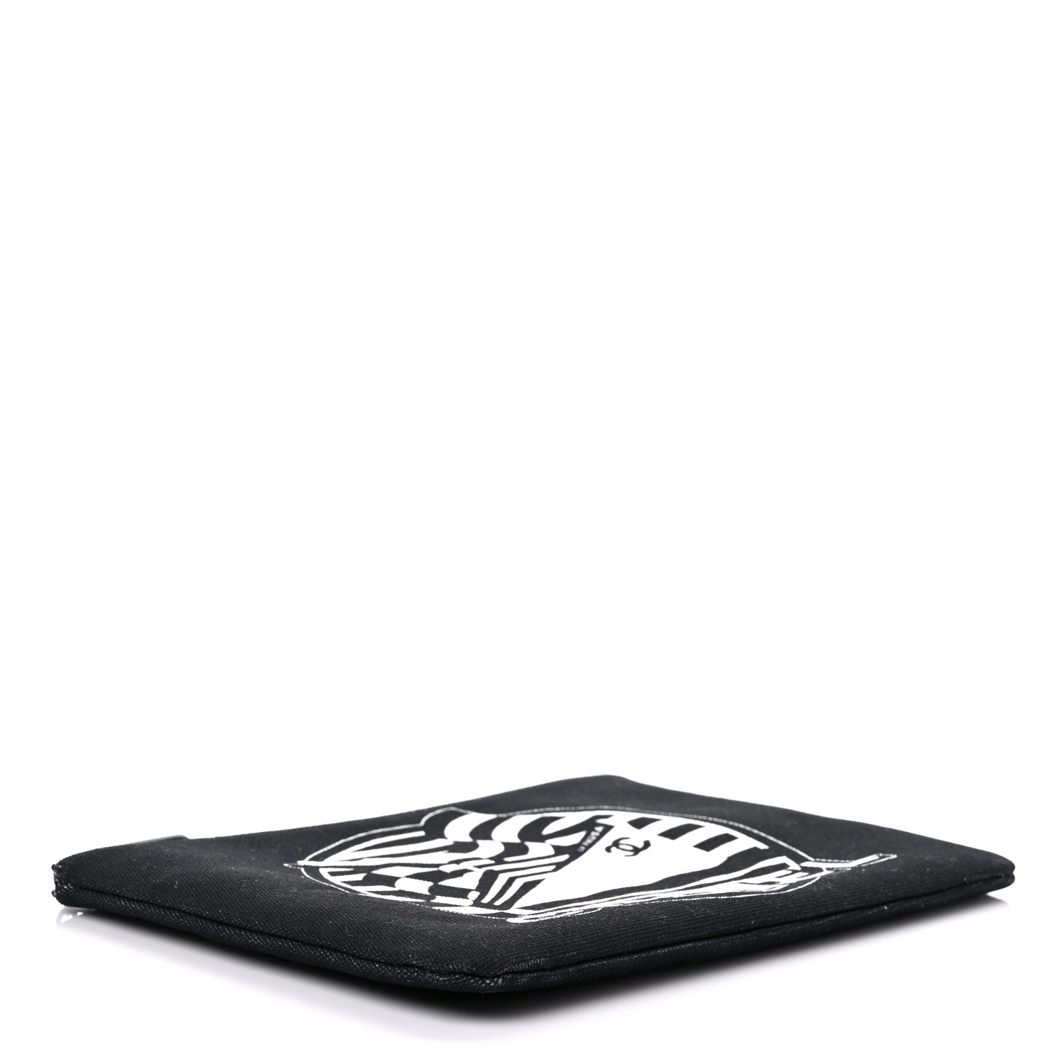 Chanel Canvas La Pausa Large Cosmetic Case Black 4 of 10