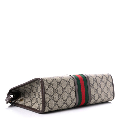 Gucci GG Supreme Monogram Web Ophidia GG Toiletry Case Beige New Acero 4 of 11