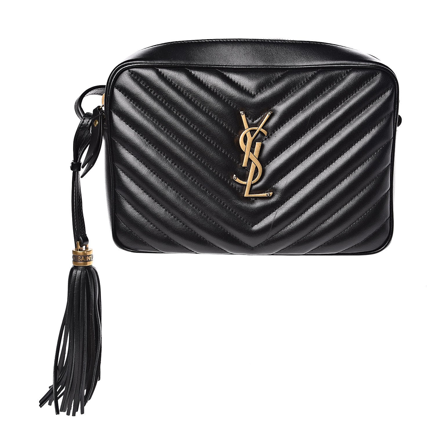 Saint Laurent Calfskin Matelasse Monogram Lou Camera Bag Black 1 of 11