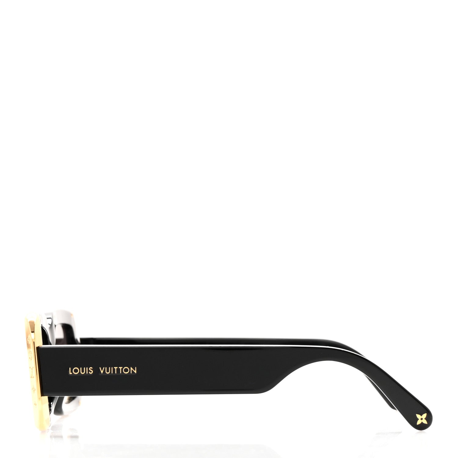 Louis Vuitton Acetate LV Moon Rectangle Sunglasses Black 3 of 6