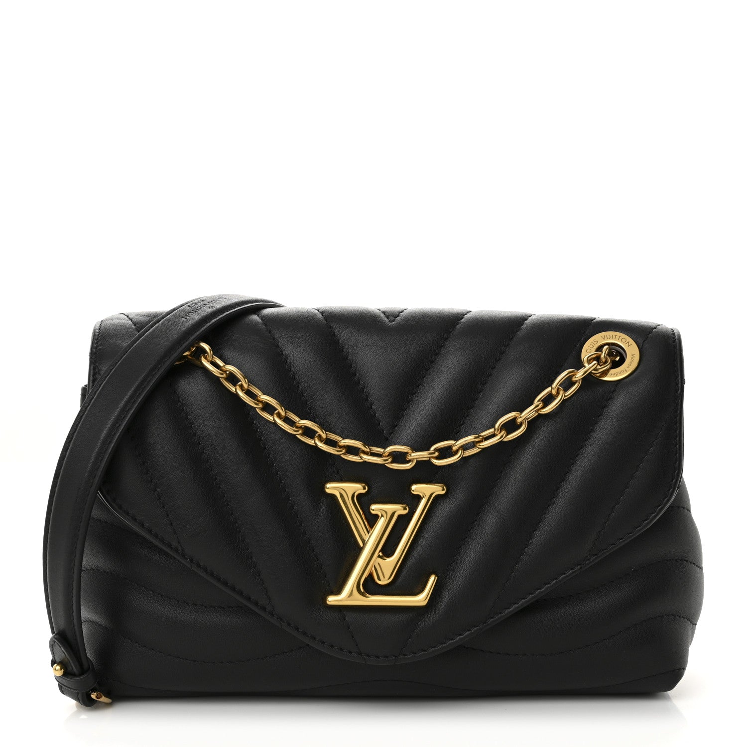 Louis Vuitton Calfskin LV New Wave Chain Bag Black 1 of 10