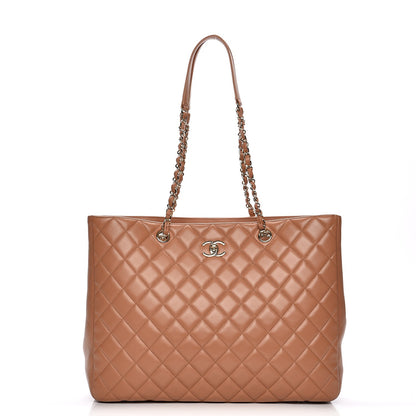 Chanel Calfskin Quilted Timeless Tote Beige 1 of 7