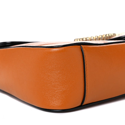 Gucci Azalea Calfskin Matelasse Diagonal Medium Torchon GG Marmont Shoulder Bag Cognac Black 8 of 11