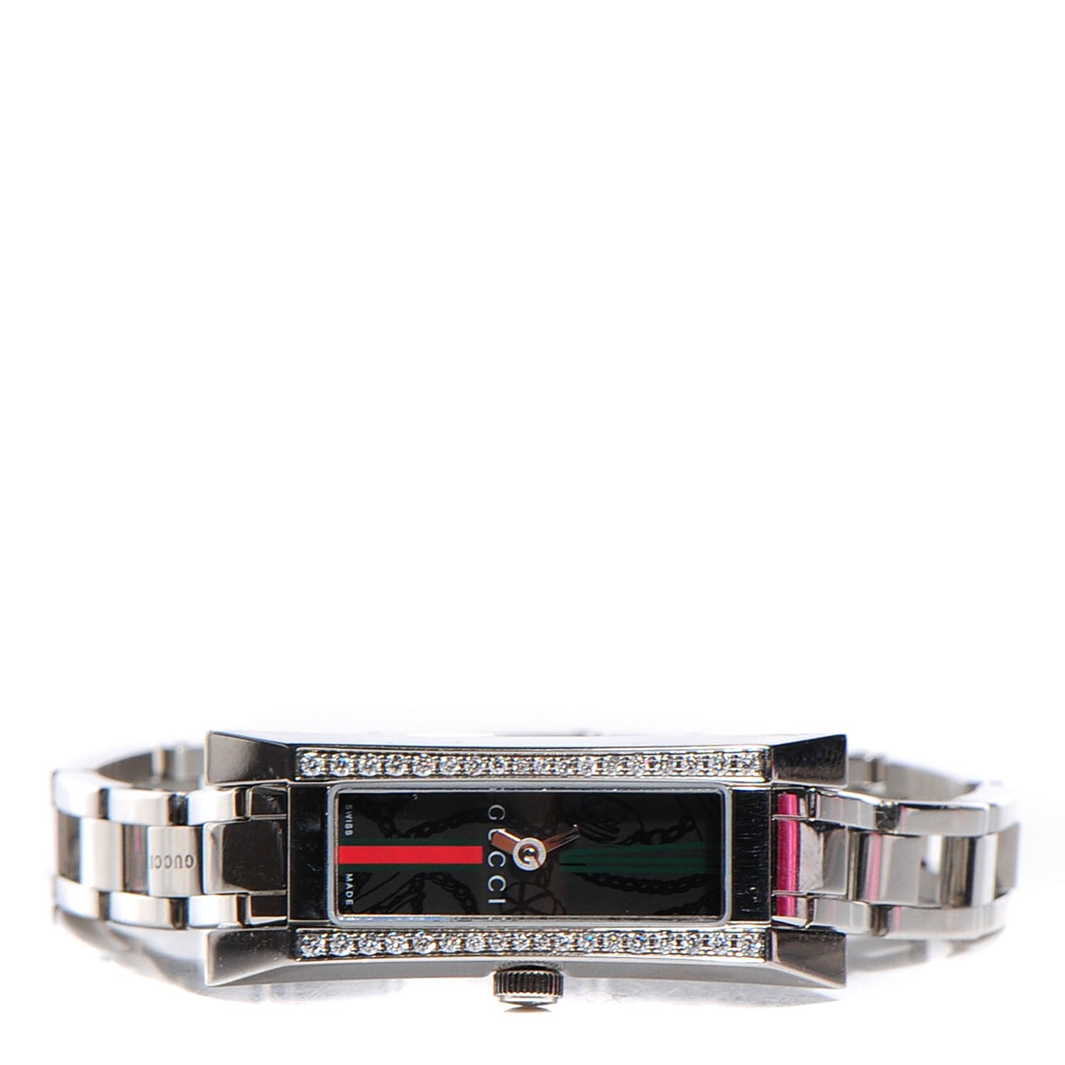 Gucci Stainless Steel Diamond 14mm G-Frame Quartz Watch Black 3 of 8