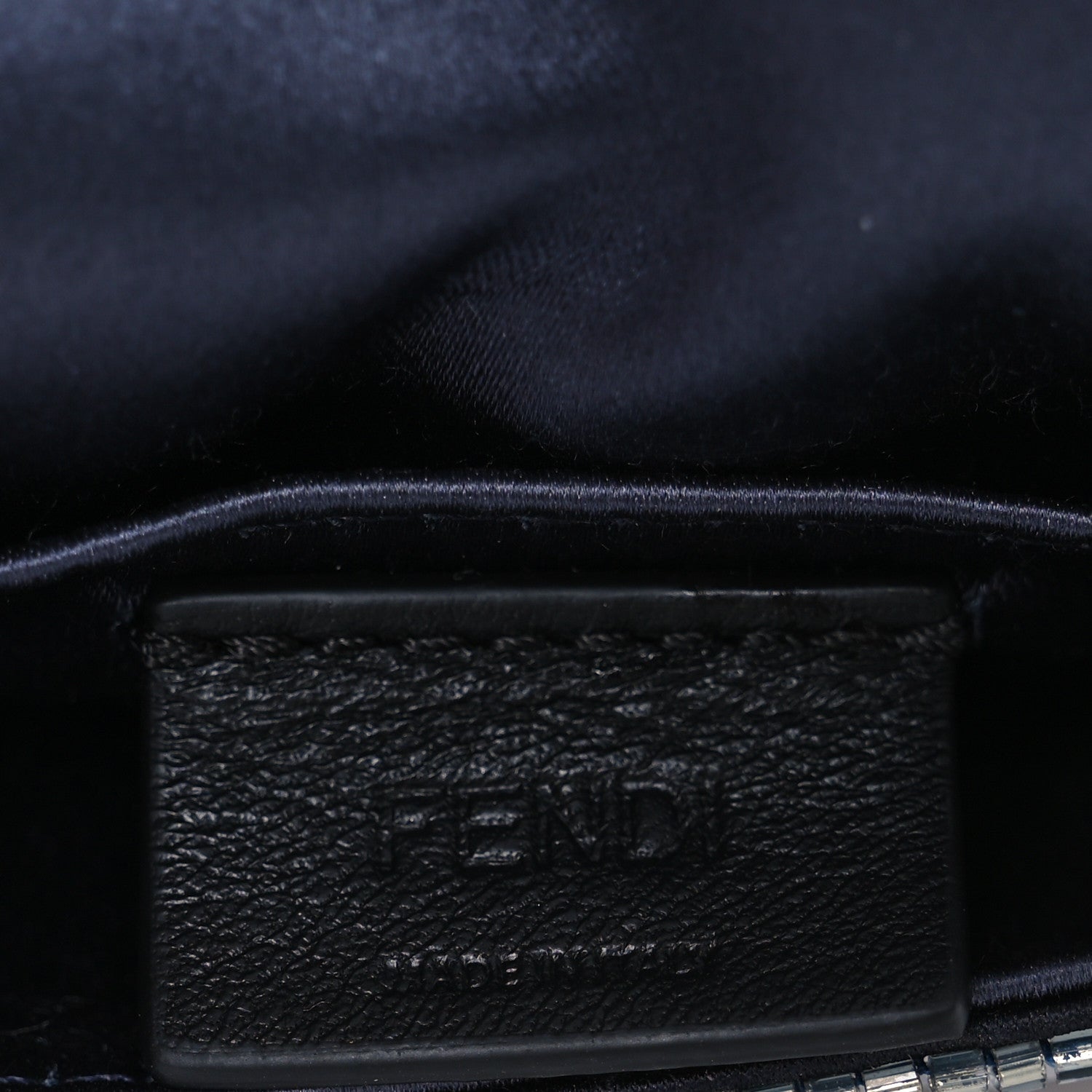 Fendi Sequin Paillettes Shiny Nappa Sex and the City Nano Maxi Buckle Baguette Charm Blue 7 of 14