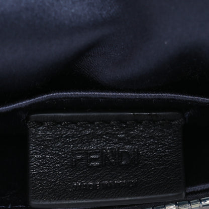 Fendi Sequin Paillettes Shiny Nappa Sex and the City Nano Maxi Buckle Baguette Charm Blue 7 of 14
