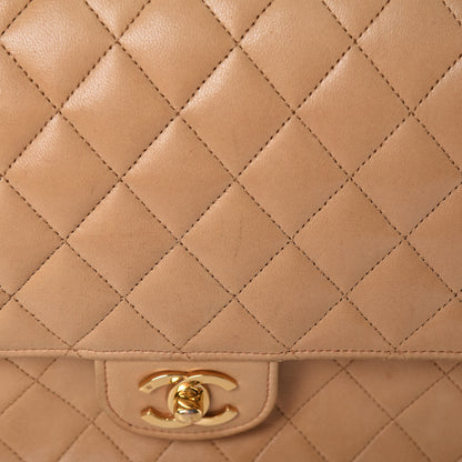 Chanel Lambskin Quilted Medium Bijoux Chain Double Flap Beige 13 of 28