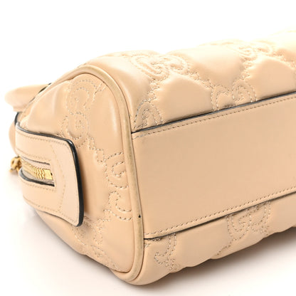 Gucci Calfskin GG Matelasse Mini Bowler Bag Naturale 9 of 11