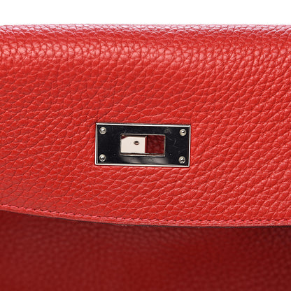 Hermes Taurillon Clemence Retourne Kelly 35 Rouge Garance 20 of 35