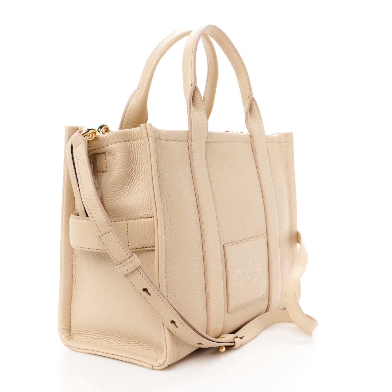 Marc Jacobs Grained Calfskin Medium The Tote Bag Camel 3 of 12