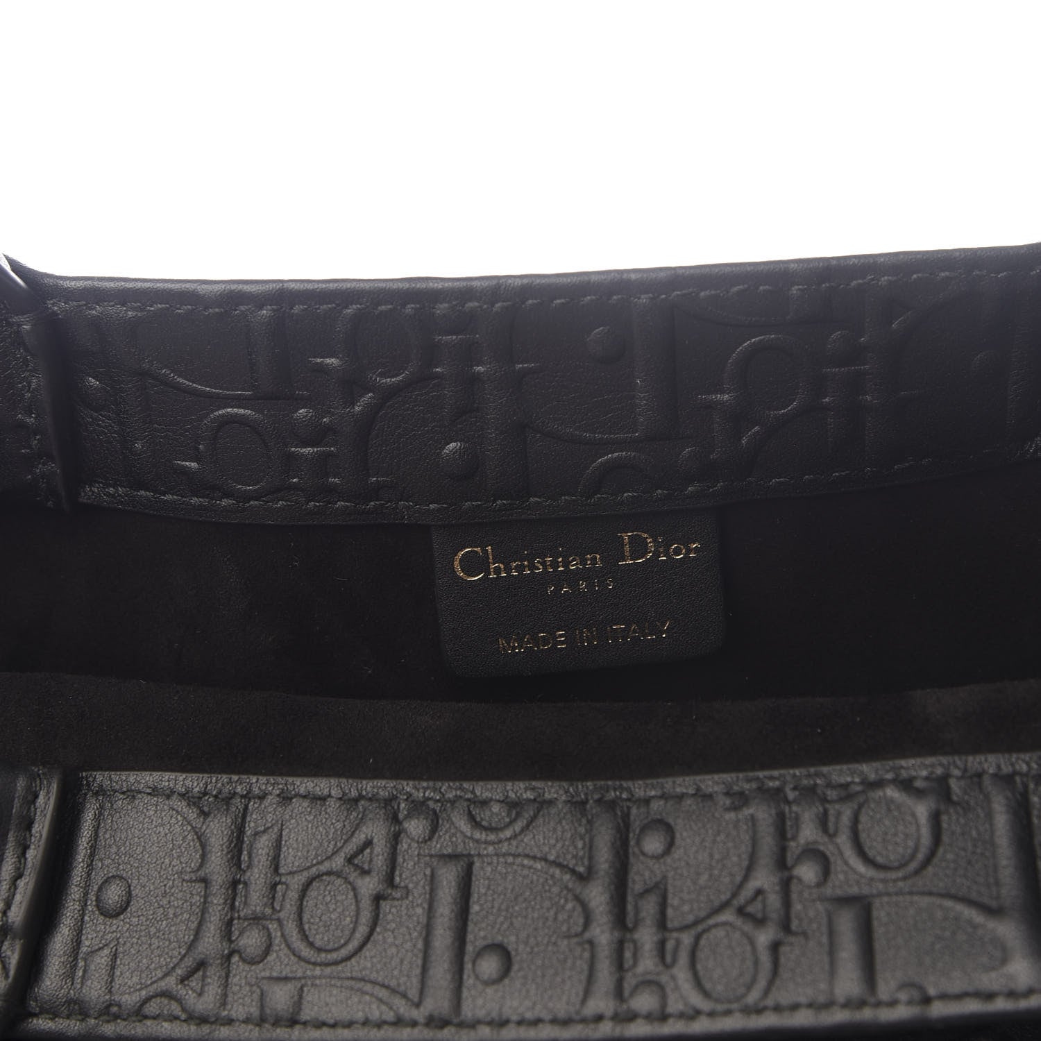 Christian Dior Oblique Calfskin Embossed Medium Book Tote Black 5 of 9
