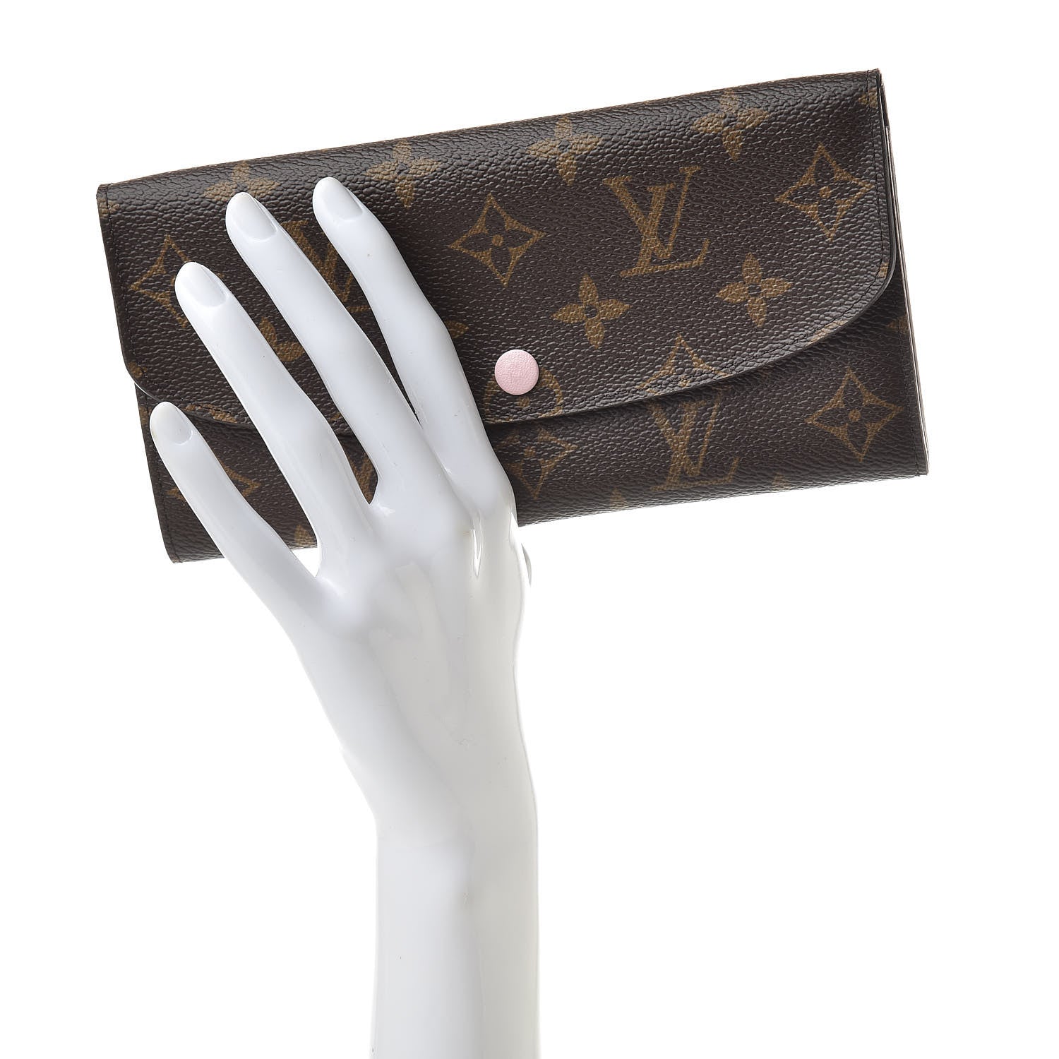 Louis Vuitton Monogram Emilie Wallet Rose Ballerine 2 of 8