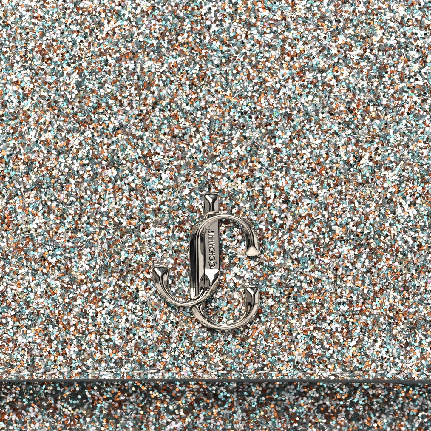 Glitter Palace Wallet On Chain Silver Multicolor