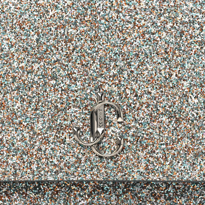 Jimmy Choo Glitter Palace Wallet On Chain Silver Multicolor 8 of 11