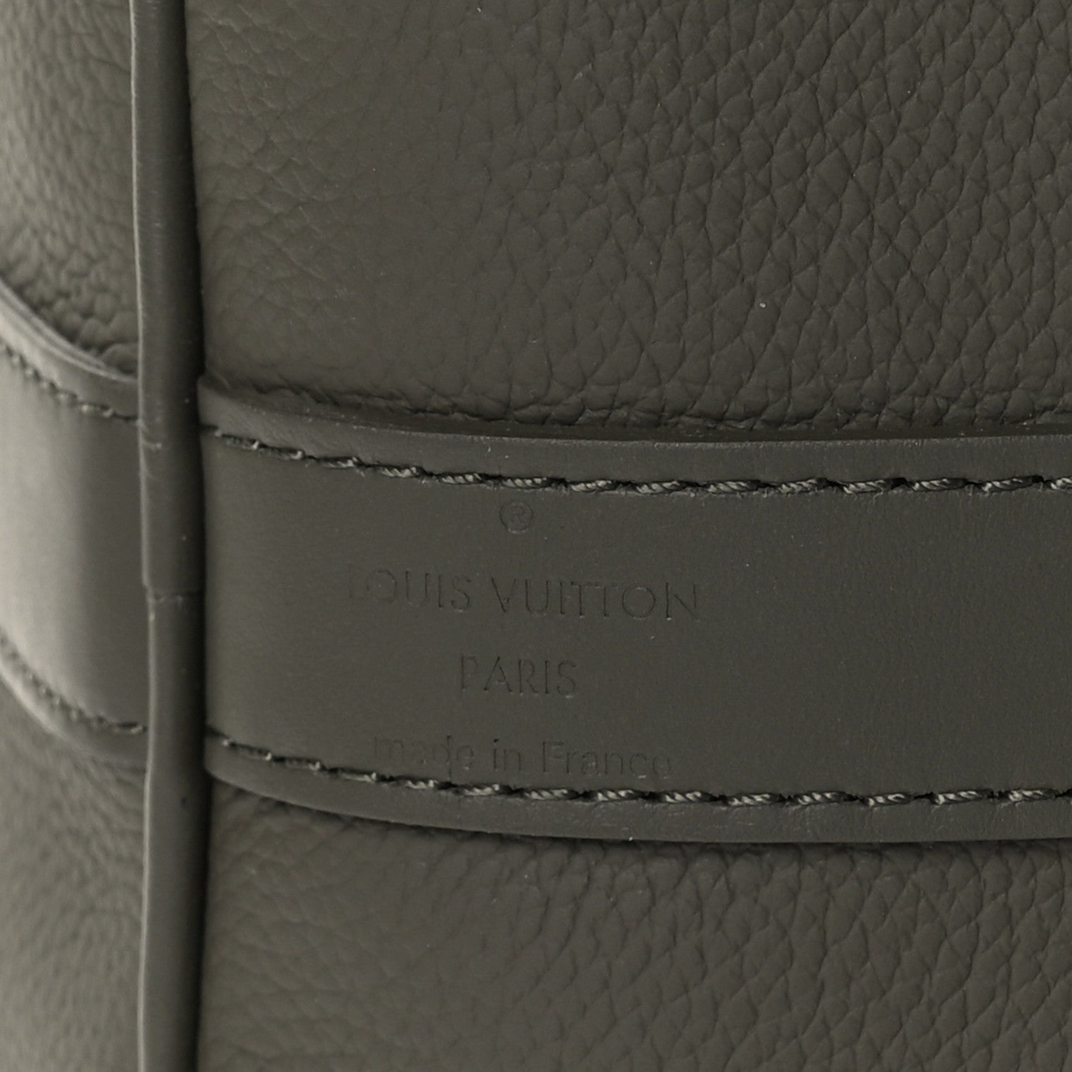 Louis Vuitton Grained Calfskin Aerogram Keepall Bandouliere 50 Khaki 5 of 9