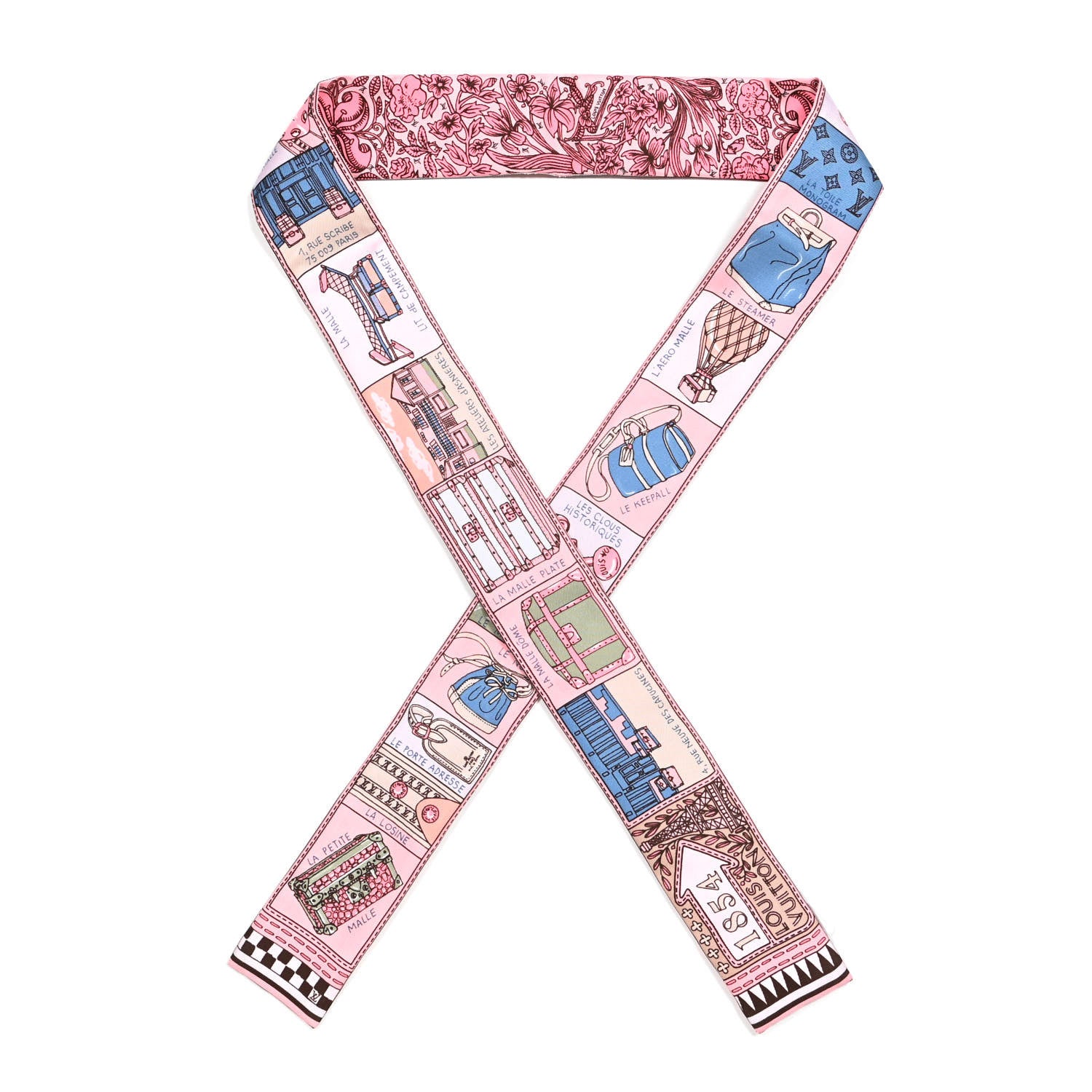 Louis Vuitton Silk Jeu De Louis BB Bandeau Rose 1 of 4