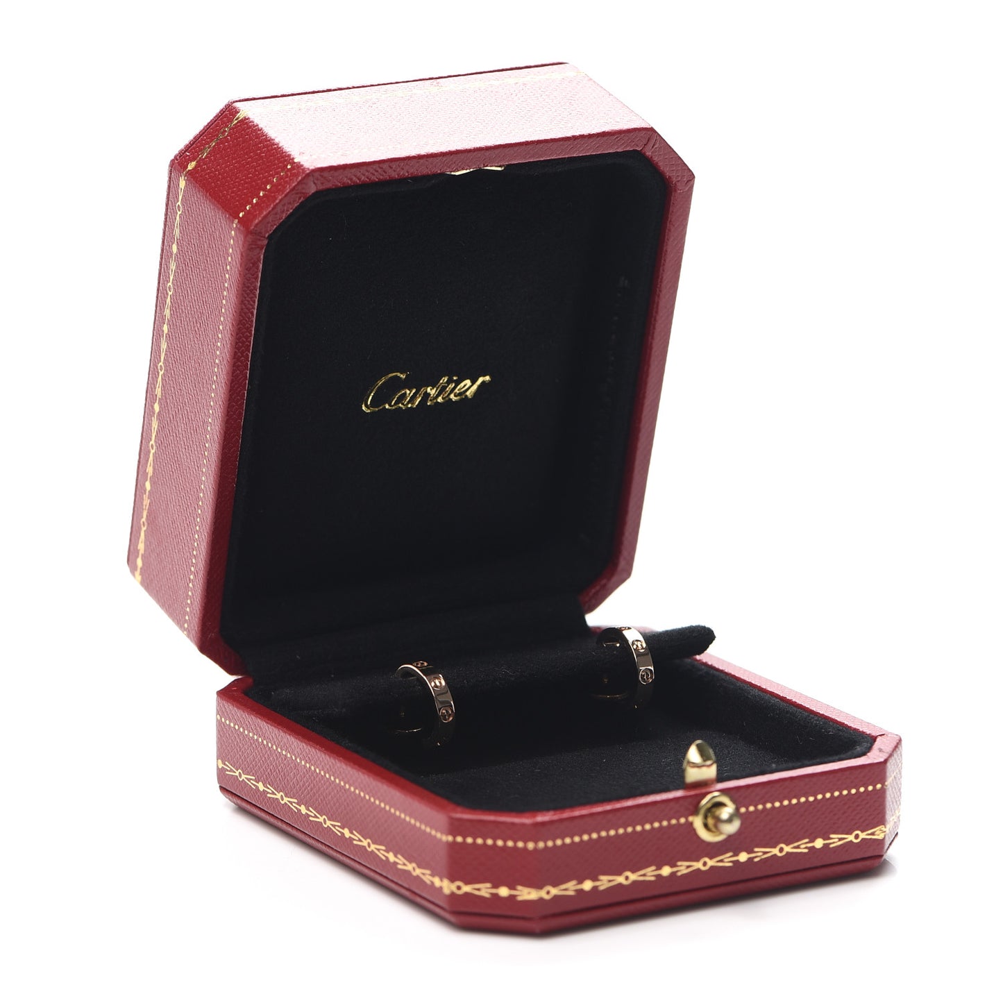 18K Pink Gold Small LOVE Hoop Earrings