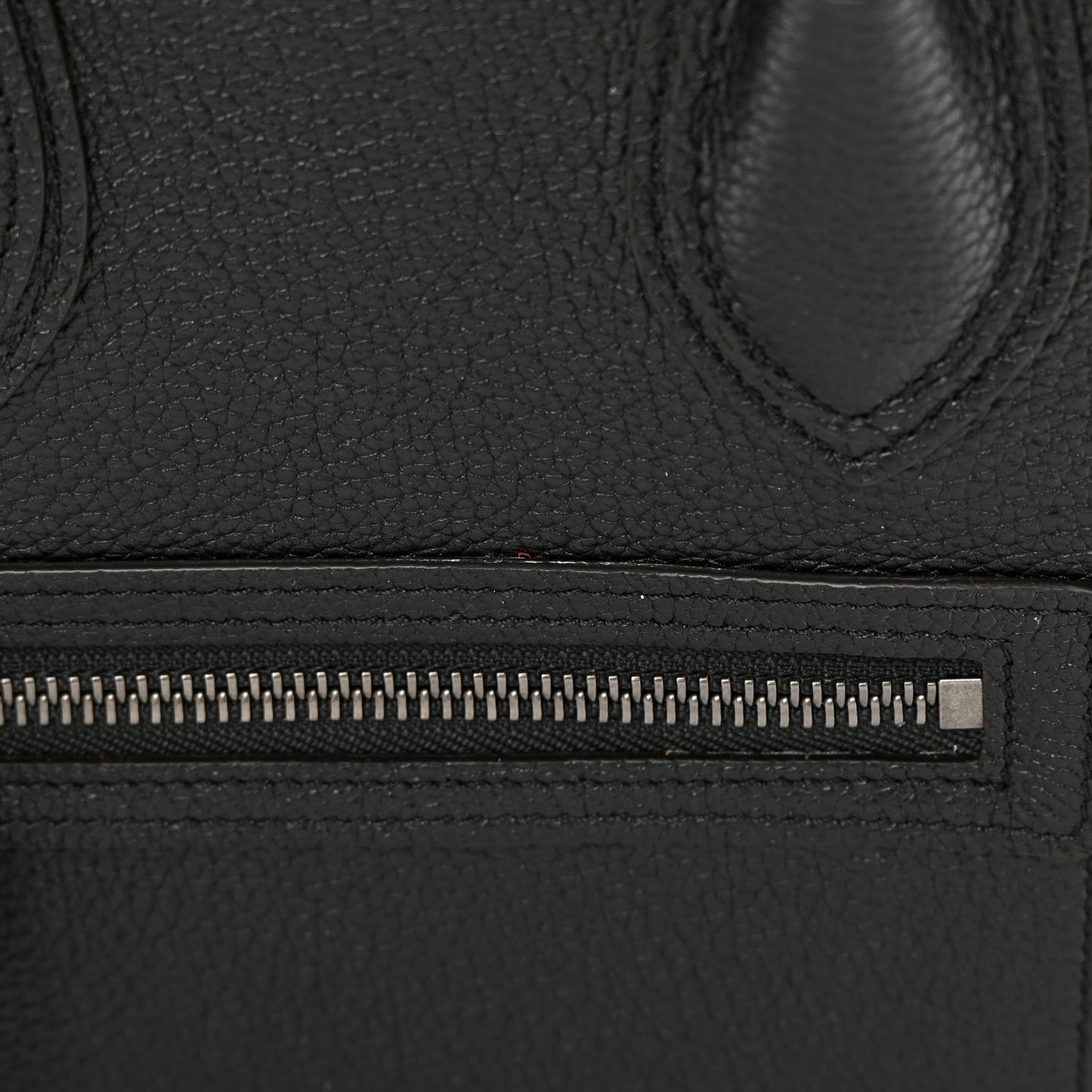 Drummed Calfskin Micro Luggage Black