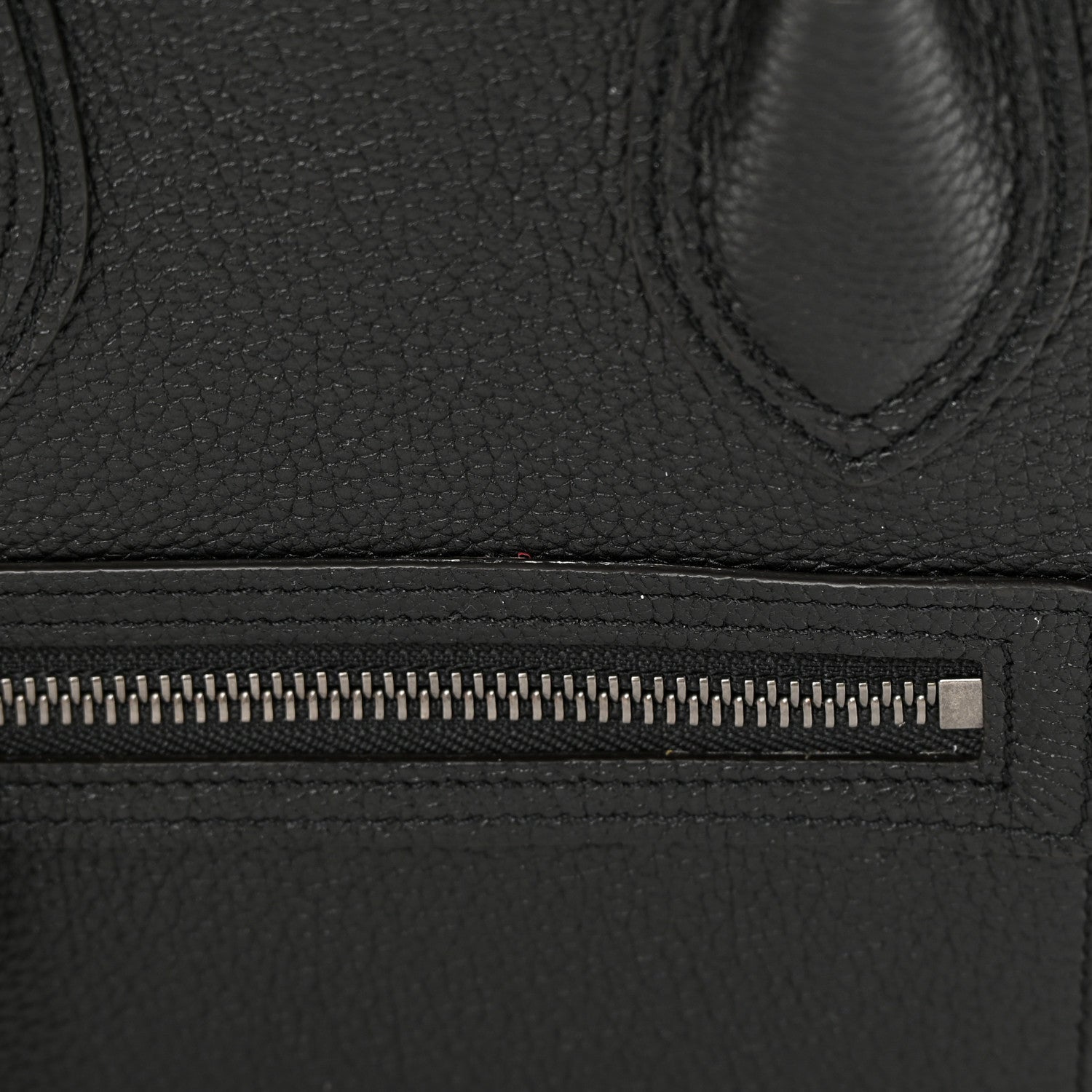 Celine Drummed Calfskin Micro Luggage Black 11 of 13