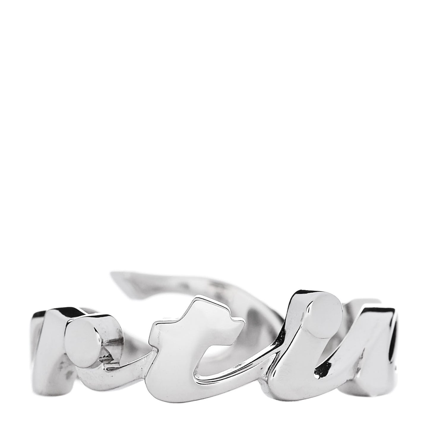 18K White Gold Signature Ring 51 5.75