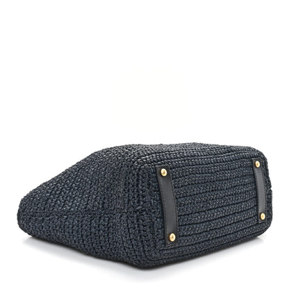 Chanel Straw Raffia Tote Black 4 of 11