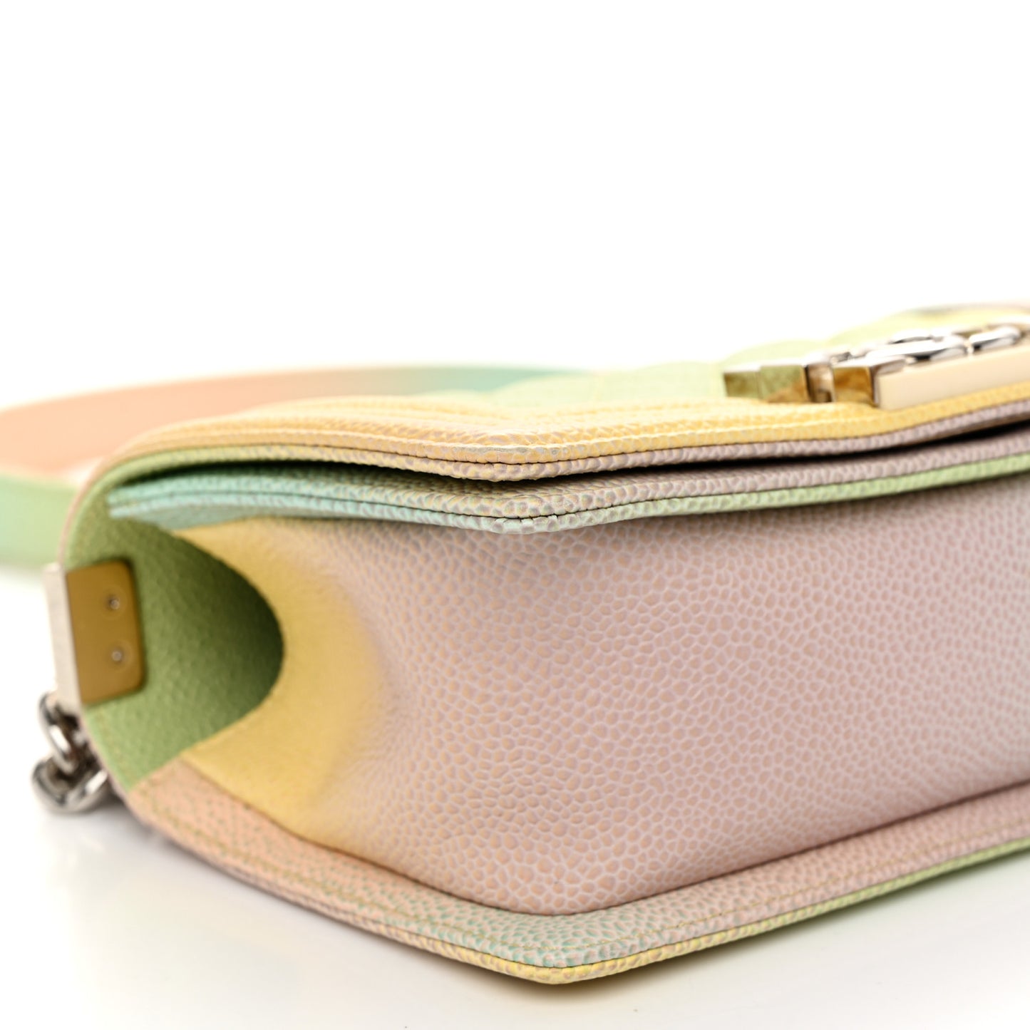 Caviar Quilted Small Cuba Rainbow Boy Flap Multicolor