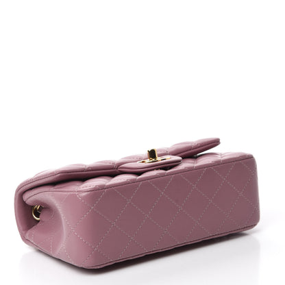 Chanel Lambskin Quilted Mini Rectangular Flap Purple 4 of 11