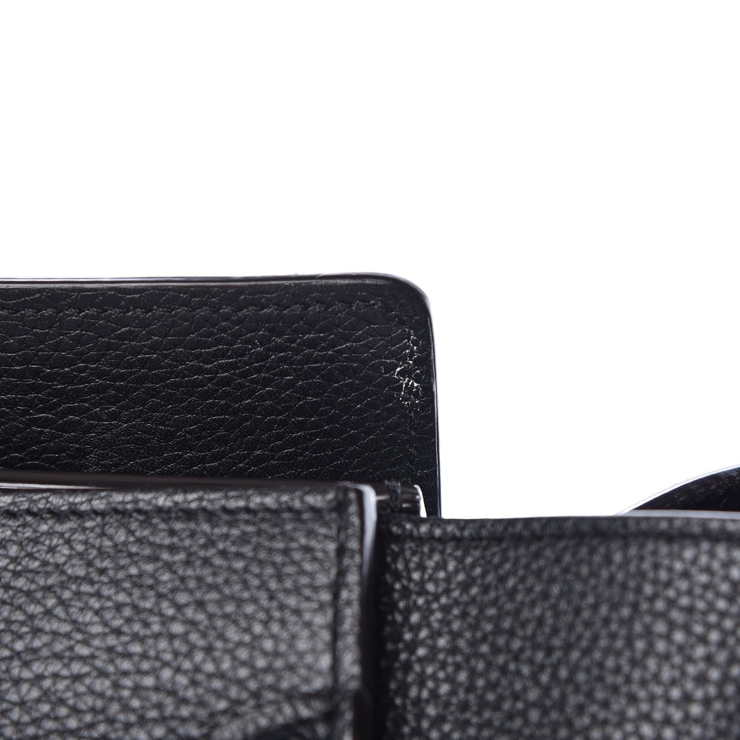 Drummed Calfskin Mini Luggage Black