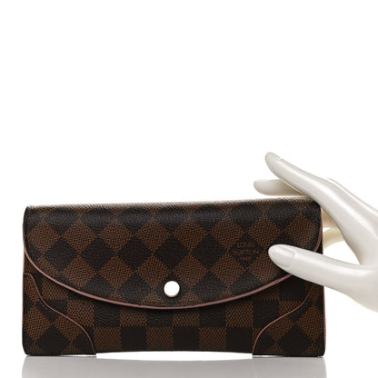 Louis Vuitton Damier Ebene Caissa Wallet Rose Ballerine 2 of 11
