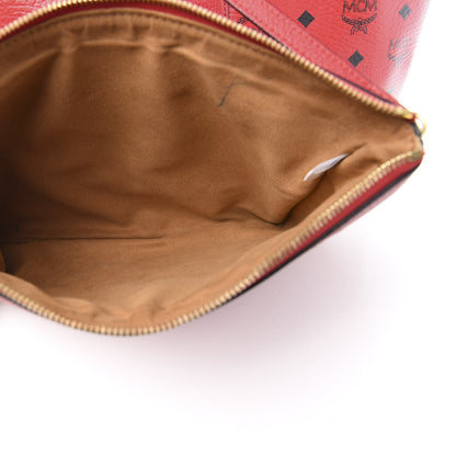 MCM Visetos Medium Liz Reversible Shopper Tote Ruby Red 18 of 20