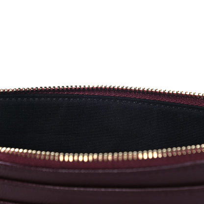 Saint Laurent Grain De Poudre Chevron Monogram Large Bill Pouch Rouge Legion 6 of 8