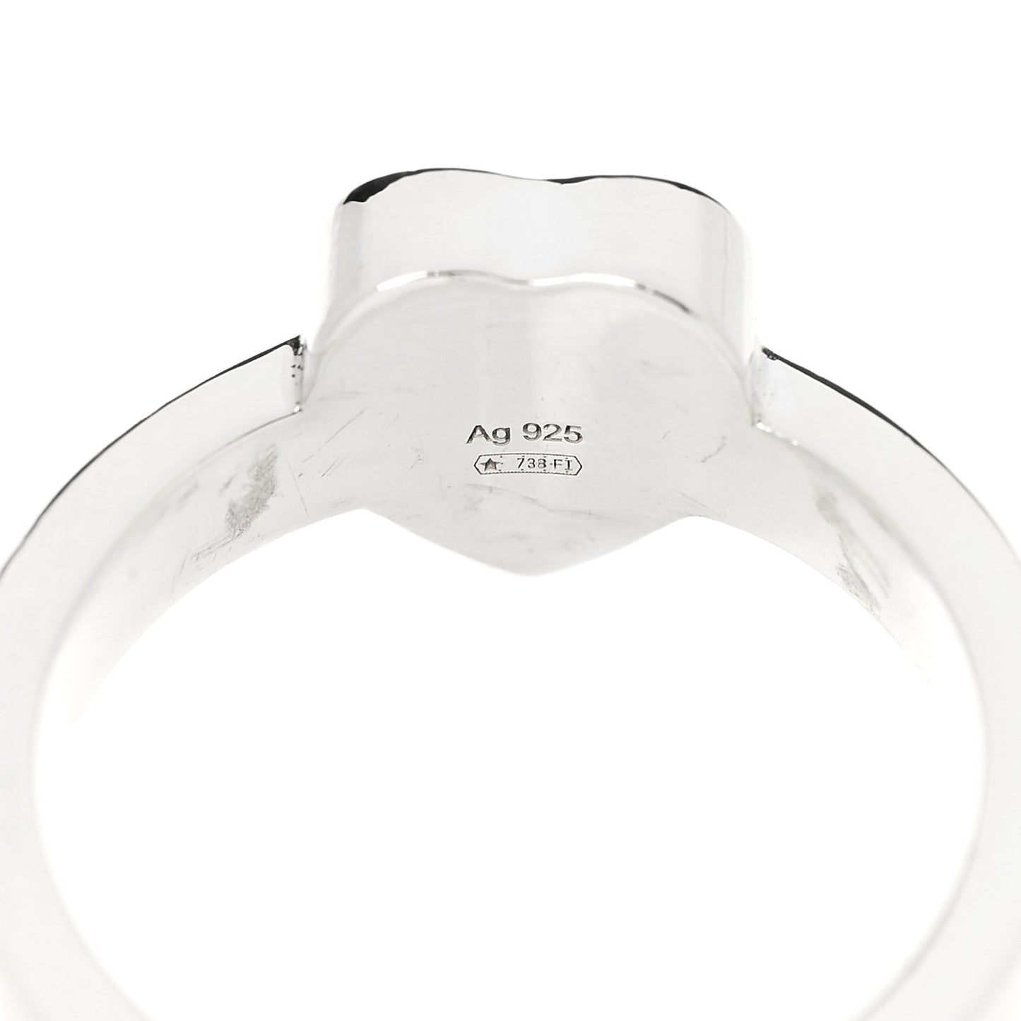 Sterling Silver Trademark Heart Ring 55 7.25