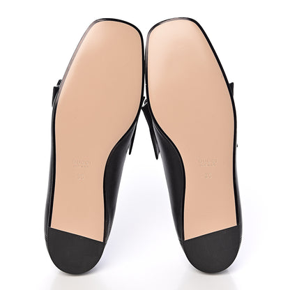 Gucci Calfskin Bow Ballet Flats 36 Black 5 of 9