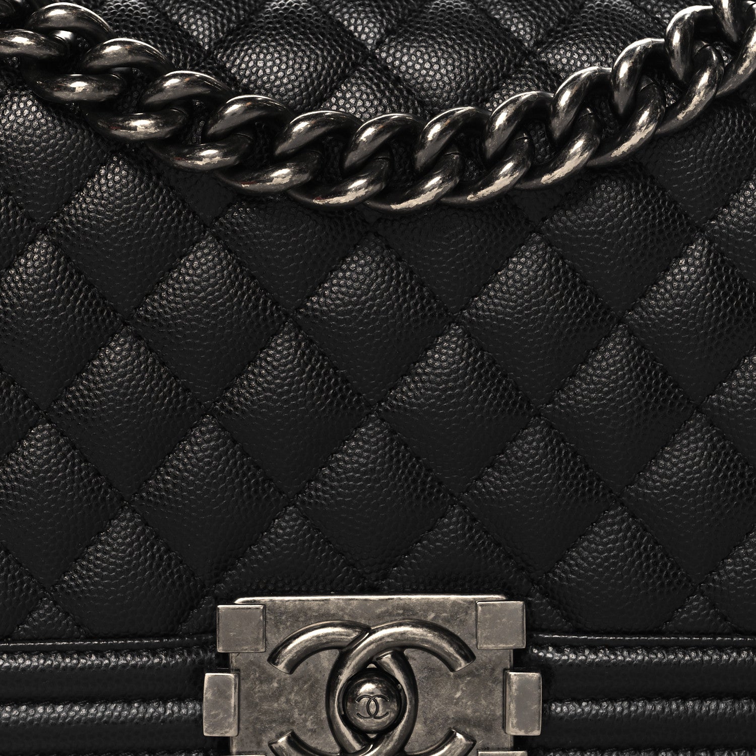 Chanel Caviar Quilted Medium Boy Flap Black 8 of 10