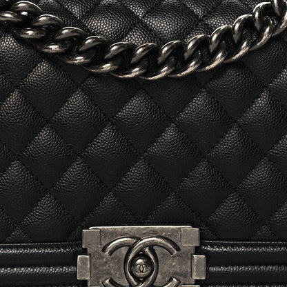 Chanel Caviar Quilted Medium Boy Flap Black 8 of 10