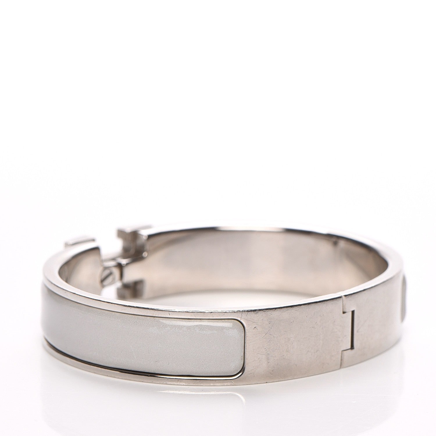 Hermes Enamel Narrow Clic Clac H Bracelet PM Gris Clair 3 of 5