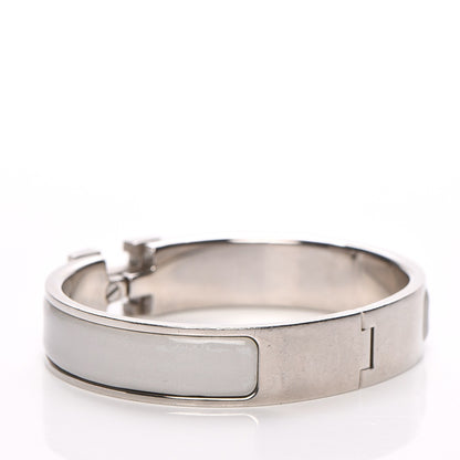 Hermes Enamel Narrow Clic Clac H Bracelet PM Gris Clair 3 of 5