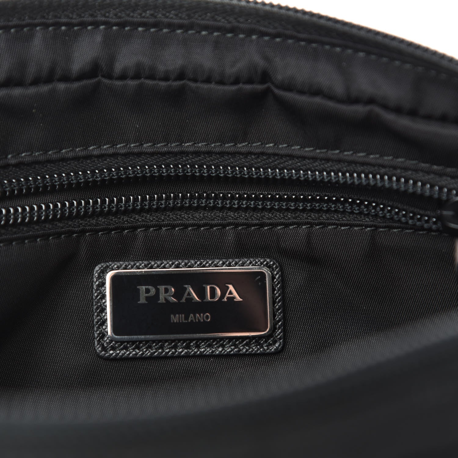 Prada Tessuto Nylon Saffiano Belt Bag Black 8 of 11